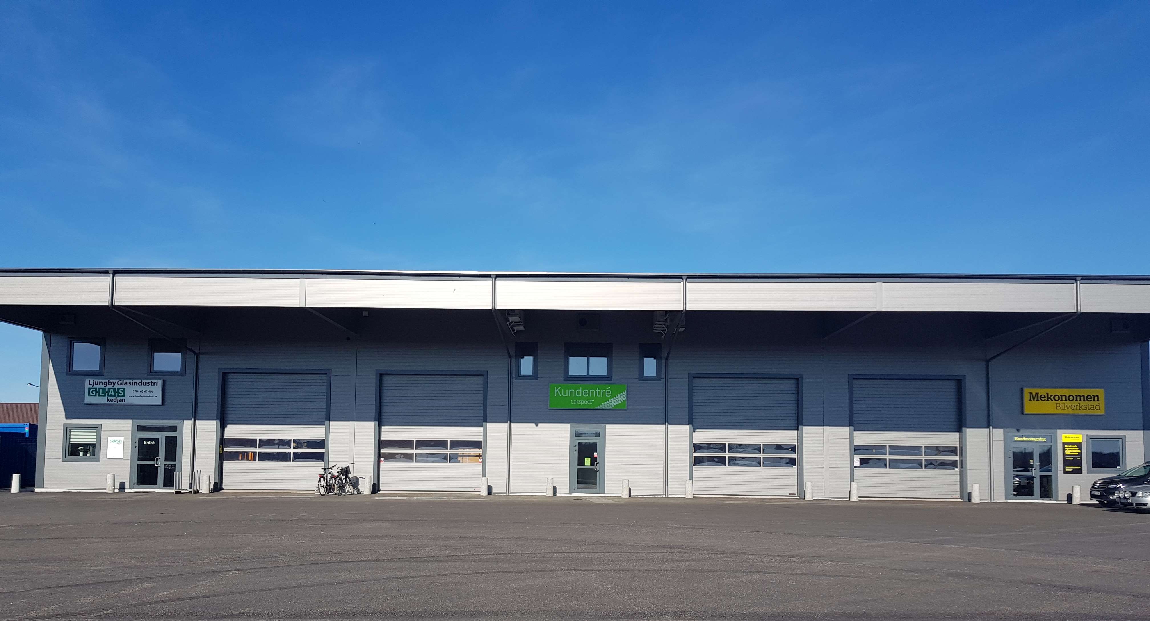 Carspects besiktningsstation på Spårvägen i Ljungby
